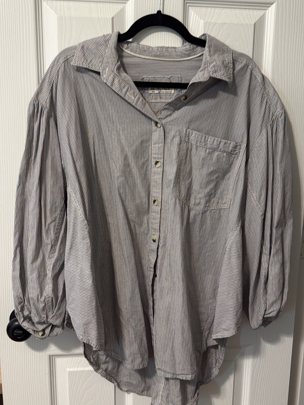 Free People We the Free Button Down Striped